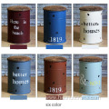 Industrial style retro barrel stools round stools